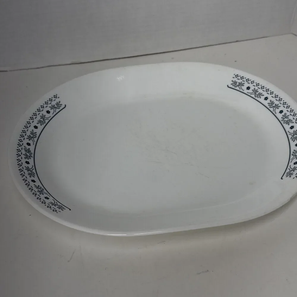 Vintage Corelle BLUEBERRY Oval Serving Platter 12